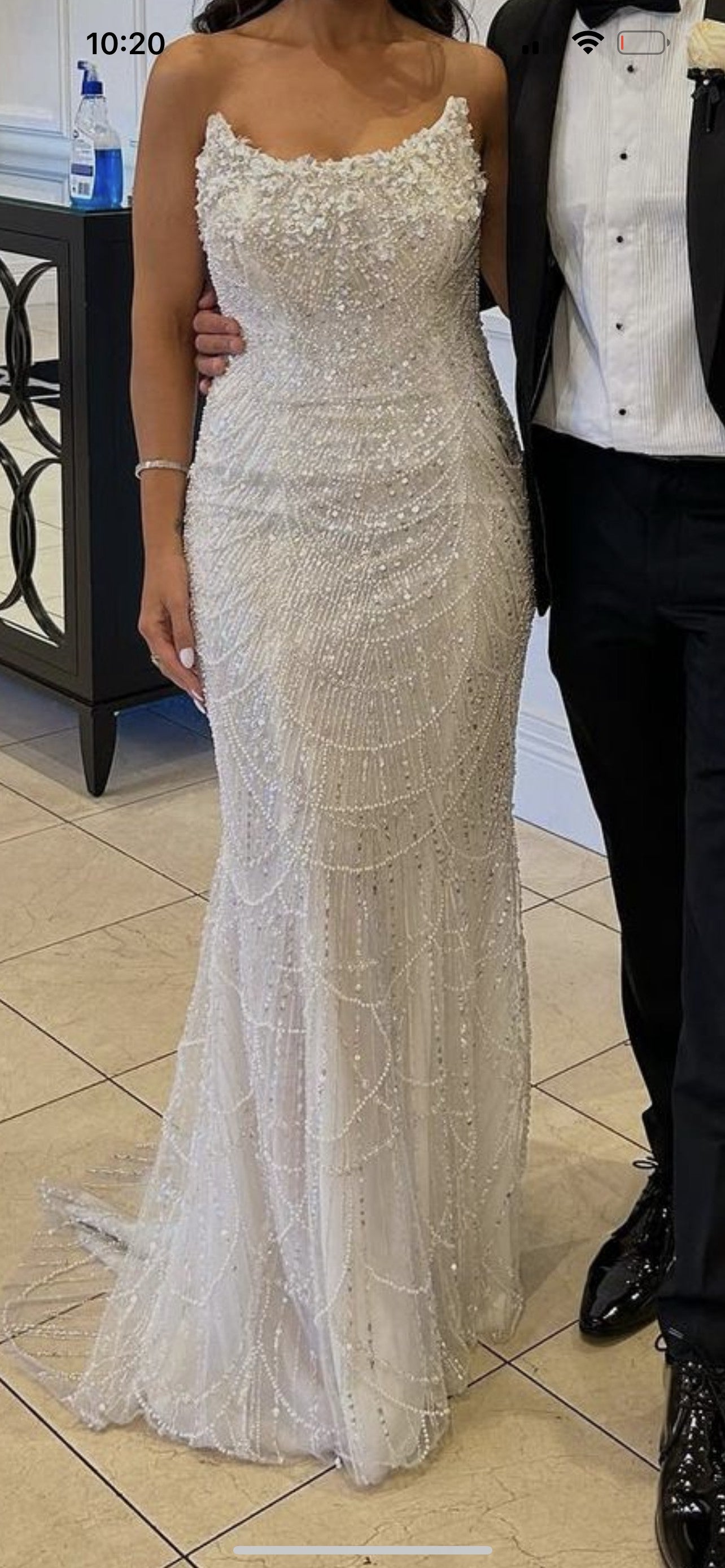 C2023-SC73 - vestido de novia formal con cuentas de cristal swarovski y falda desmontable