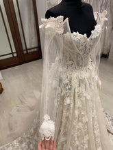 C2023-LS83T - vestido de novia de manga larga transparente con hombros descubiertos
