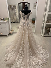 C2023-LS83T - vestido de novia de manga larga transparente con hombros descubiertos