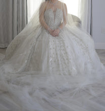 C2023-SY94 - strapless swarovski crystal beaded ball gown wedding dress