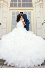 C2023-OS66P - Vestido de novia ajustado y con vuelo de talla grande con hombros descubiertos y pedrería