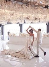 C2023-SS830 - sweetheart strapless sheath corset style wedding gown with detachable train