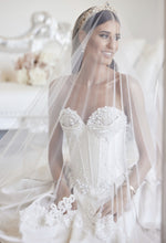 C2023-SS830 - sweetheart strapless sheath corset style wedding gown with detachable train