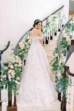 C2024-A23 - strapless a-line wedding gown with off the shoulder arm straps