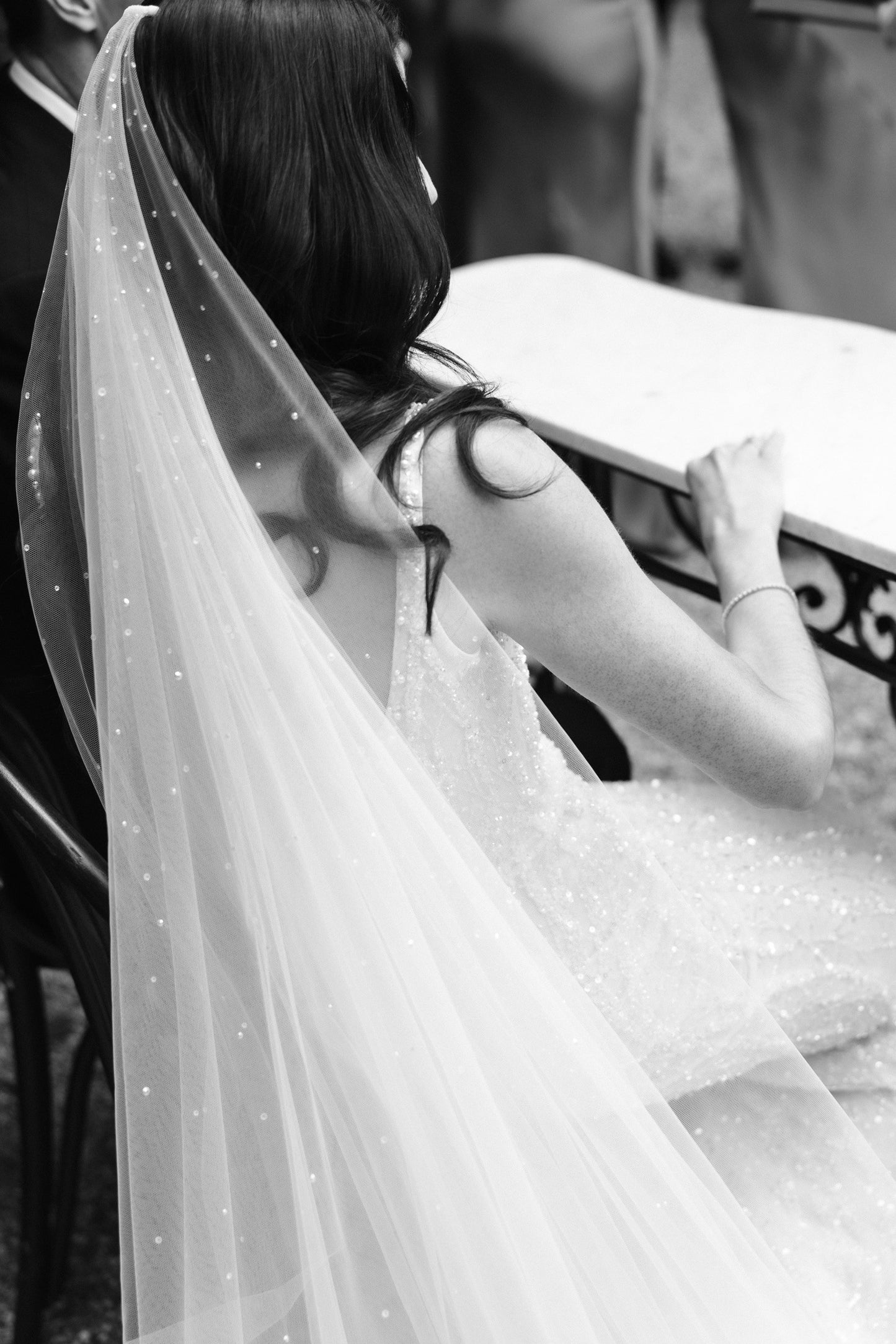 C2024-B91 - sleeveless scoop neck beaded wedding gown