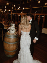 C2024-SF518 - fitted strapless wedding gown with sweetheart bustline