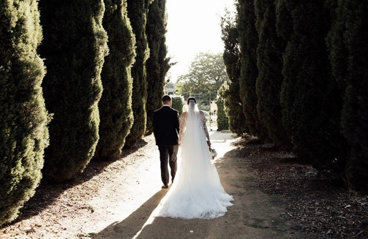 C2024-PS620 - illusion neckline wedding gown