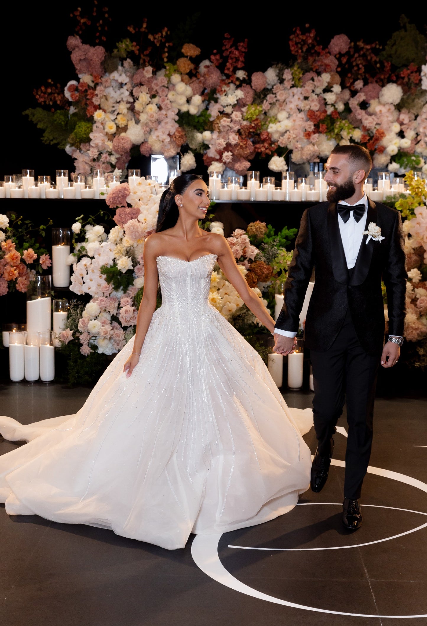 C2025-LG91 - strapless sweetheart beaded ball gown wedding dress