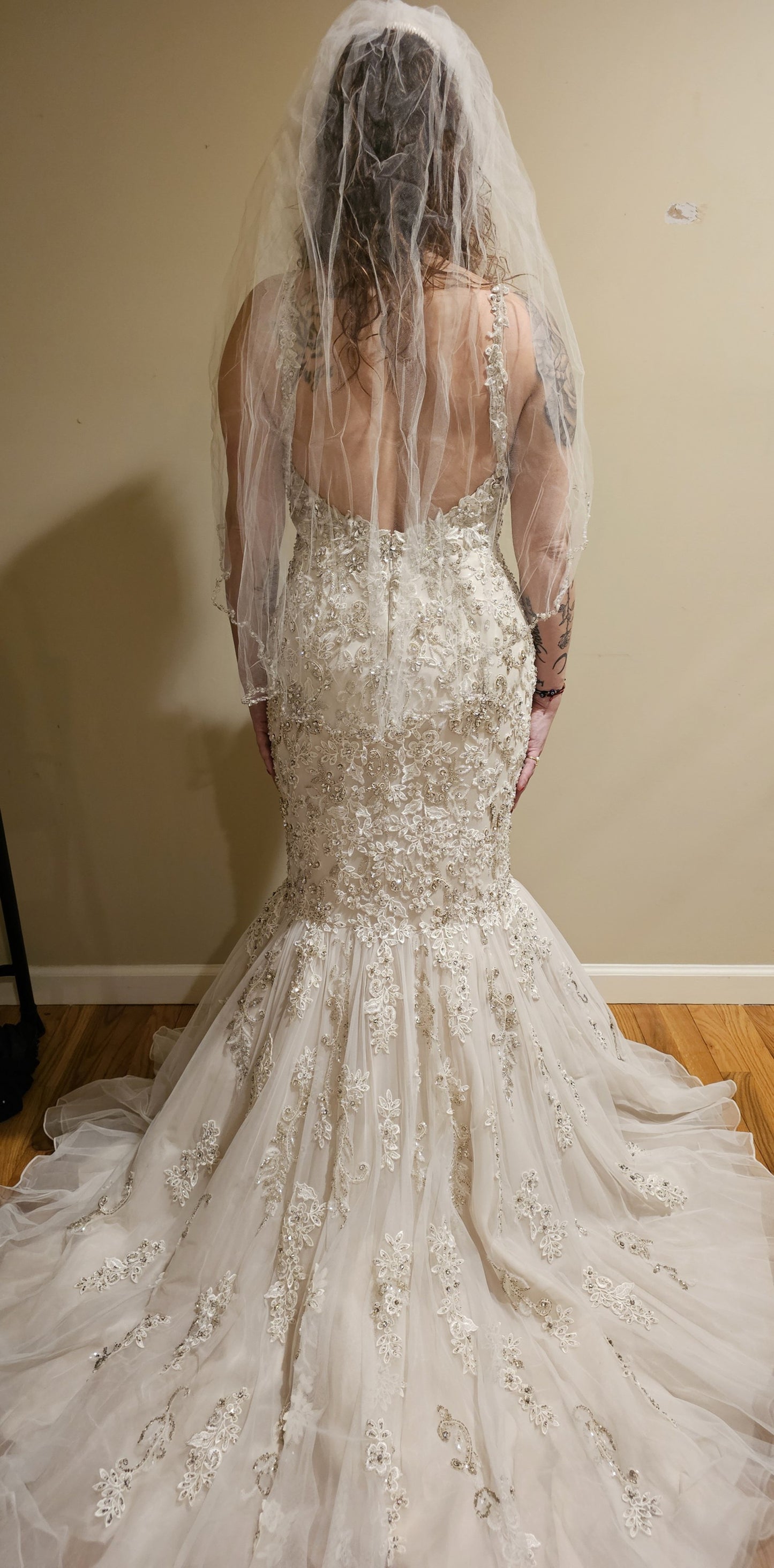 C2025-SY1044 - crystal beaded mermaid wedding gown