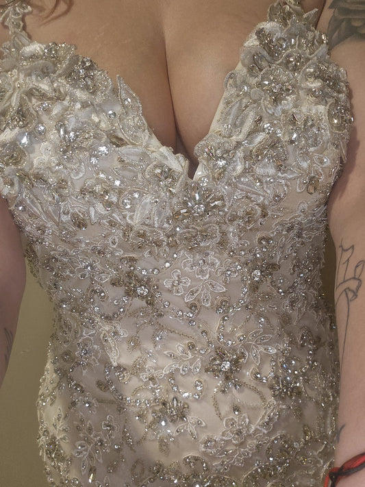 C2025-SY1044 - crystal beaded mermaid wedding gown