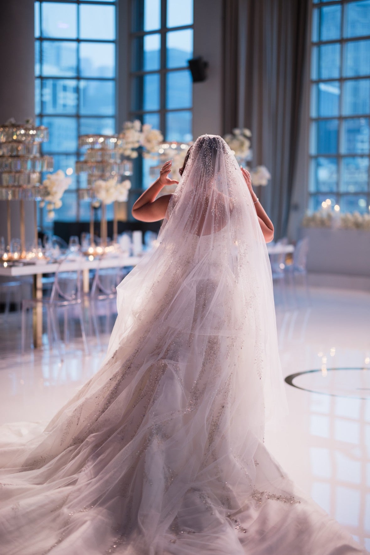 C2025-1104 - sleeveless beaded wedding gown