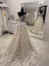 C2023-LS83T - vestido de novia de manga larga transparente con hombros descubiertos