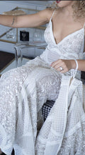C2023-SSh41 - spaghetti strap beaded wedding gown with chapel train