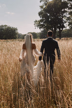 C2024-SL55D - strapless embellished wedding gown with detachable blouson long sleeves