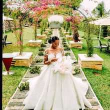 C2023-LSF91G - Vestido de novia de manga larga transparente con escote ilusión y pedrería