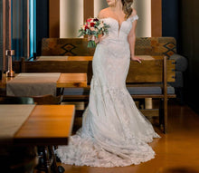 C2023-EPS vestido de novia con hombros descubiertos y talla grande