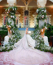 C2023-BG8 - vestido de novia estilo vestido de gala sin tirantes con pedrería y cristales swarovski