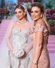 C2023-DBG593 - Vestido de novia sin tirantes con escote en forma de corazón y falda desmontable