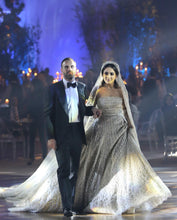 C2023-BG19T - vestido de novia formal sin tirantes con cuentas