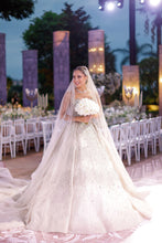 C2023-BG8 - vestido de novia estilo vestido de gala sin tirantes con pedrería y cristales swarovski