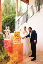 C2023-EW46B - vestido de novia con cintura imperio y manga obispo con hombros descubiertos