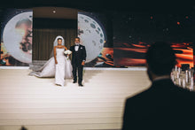 C2023-CB51C - Robe de mariée sexy, ajustée, sans bretelles, avec perles de cristal, avec surjupe de robe de bal amovible