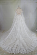 C2023-Hafizi - Vestido de novia de manga larga tipo obispo con hombros descubiertos