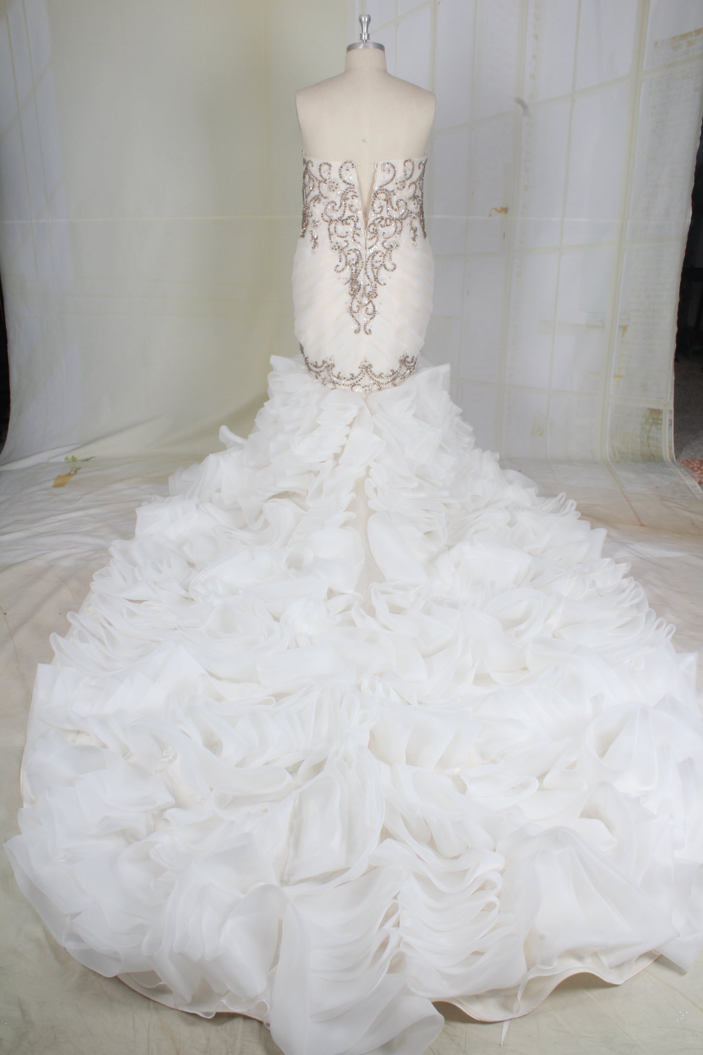 C2022-AurielJ - plus size fit-to-flare wedding gown w strapless sweetheart bust line