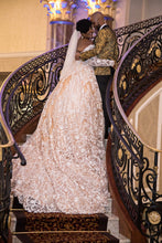 C2023-OSL668 - vestido de novia de encaje de talla grande con hombros descubiertos y manga larga