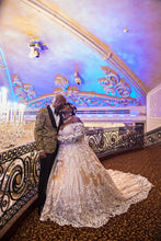 C2023-OSL668 - vestido de novia de encaje de talla grande con hombros descubiertos y manga larga