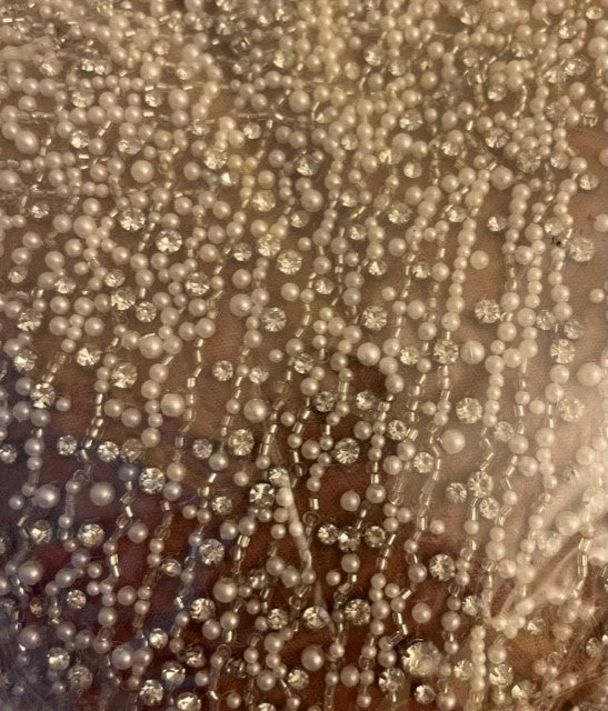 C2023P-SWeeks - Plus Size long sleeve Pageant Gown with Swarovski Crystal Beaded