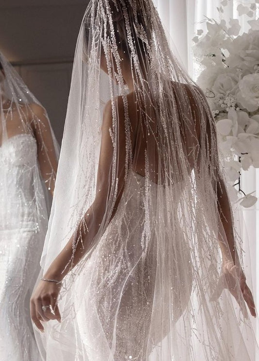 C2024-SSB619 - strapless beaded wedding gown with sweetheart bustline