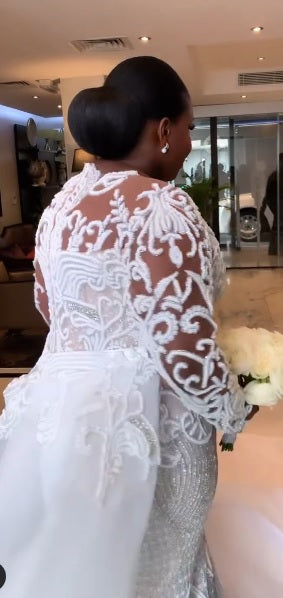 C2025-NLSPS - beaded long sleeve plus size wedding gown