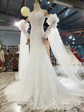 Style 0809-4  Halter wedding gown with sleeves