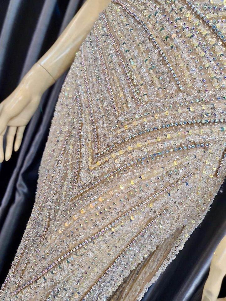 C2022-PG69 - vestido de concurso de lentejuelas y cuentas de cristal a la venta