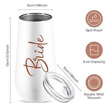 Ugiftcorner Bride Tribe Gifts Set of 8 Bride Tribe Champagne Flutes Tumbler for Bridesmaids Team Bride Women Bridal Shower Gifts Wedding Bachelorette Party Wine Tumblers Mug Cups 6 OZ