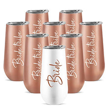 Ugiftcorner Bride Tribe Gifts Set of 8 Bride Tribe Champagne Flutes Tumbler for Bridesmaids Team Bride Women Bridal Shower Gifts Wedding Bachelorette Party Wine Tumblers Mug Cups 6 OZ