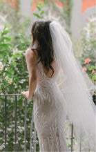 C2023-VN28S - sexy sleeveless v-neck fitted wedding gown