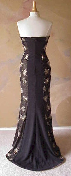 Estilo 8200 - vestido formal de noche para desfile sin tirantes