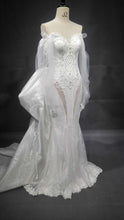 Style LK1205 - couture long sheer sleeve wedding dress inspired by the Thelma Design