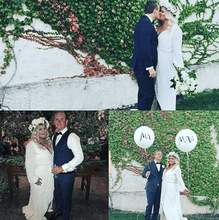 C2019-lsp088 - vestido de novia de talla grande con cuello en V y manga larga con pedrería