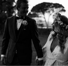 C2019-lsp088 - vestido de novia de talla grande con cuello en V y manga larga con pedrería