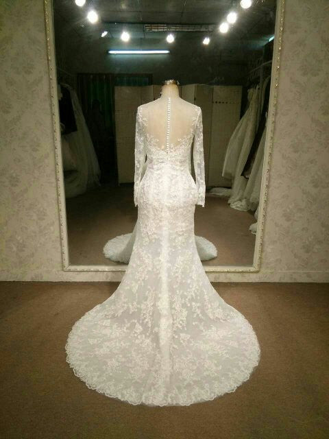 Style C2016Baird - Robe de mariée en dentelle à manches longues