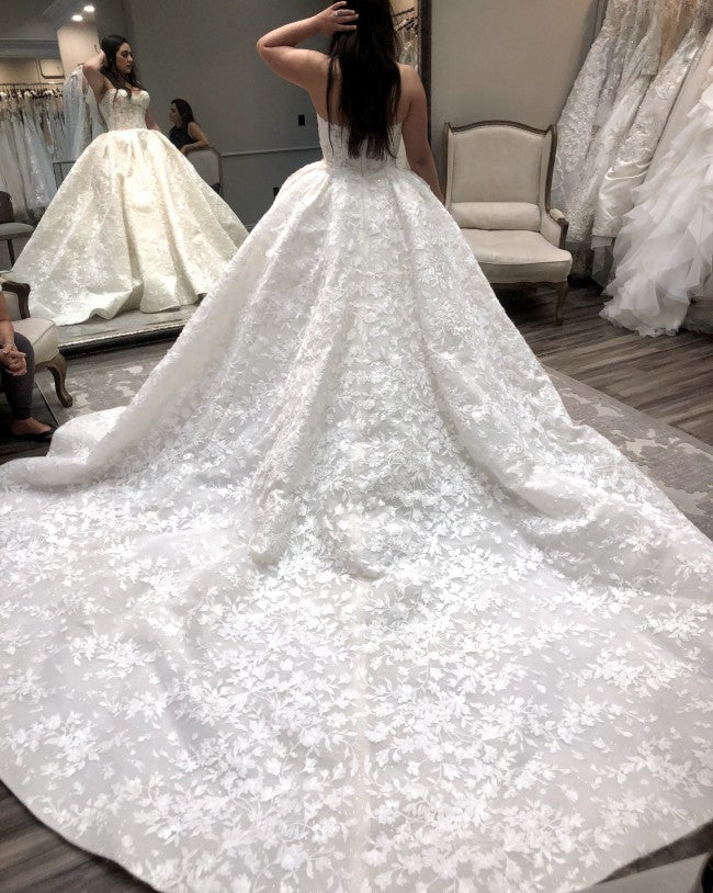 Robe de mariée robe de bal sans bretelles