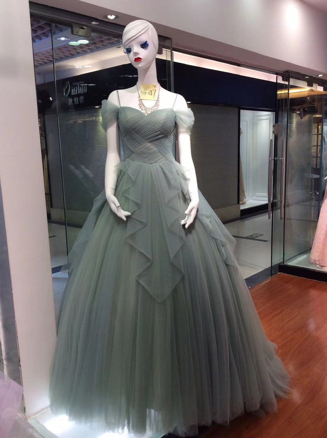 Estilo DOL22 - Vestidos de fiesta formales de gasa con hombros descubiertos