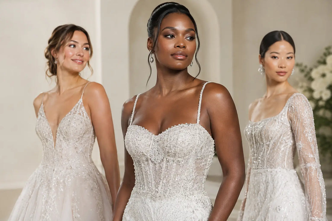Beaded Wedding Dresses That Command the Room