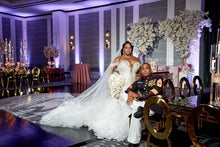 C2023-OS61P - off the shoulder plus size beaded wedding gown with bling