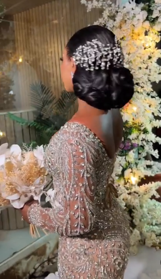 C2022-LS878 - Crystal Beaded Long Sleeve Fit-to-Flare Wedding Gown  Darius  Couture