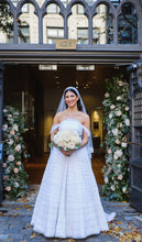 C2023-SA429 - strapless a-line tiered wedding gown