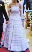 C2023-SA429 - strapless a-line tiered wedding gown